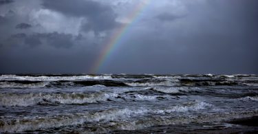 Nordsee Sturmflut Regenbogen