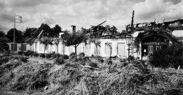 Historischer Krug Oeversee Feuer, Kodak Tri X, Leica M Elmarit 2.8 28 asph