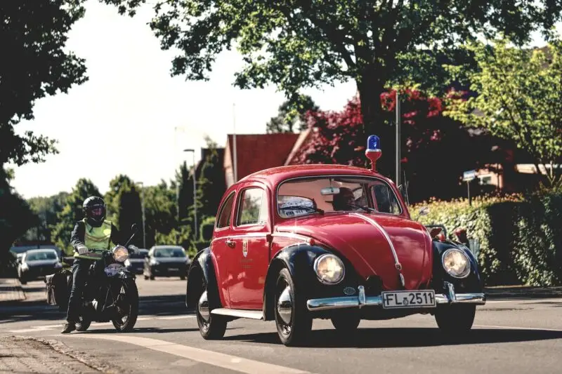 Oldtimer Löschzug Flensburg beim Oldtimer Løbet Gråsten. Fotografiert mit Leica APO SL75mm f2 ASPH.
